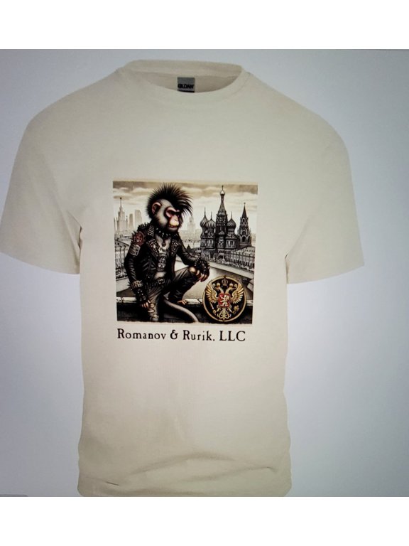 Graphic Tee "Moscow Biker Monkey"