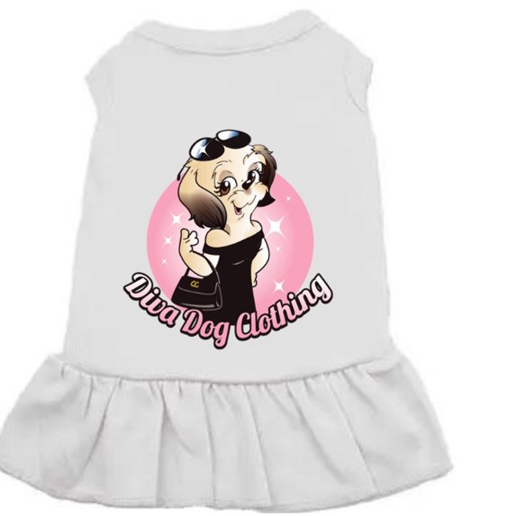 Graphic Tee Shirt Dress: Dog Diva Clothing