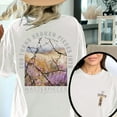 thumbnail image 1 of Graphic Tee T-Shirt Top God Turns Broken Pieces Into Masterpieces Print Commuting Short Sleeve Round Neck White S-5XL, 1 of 4