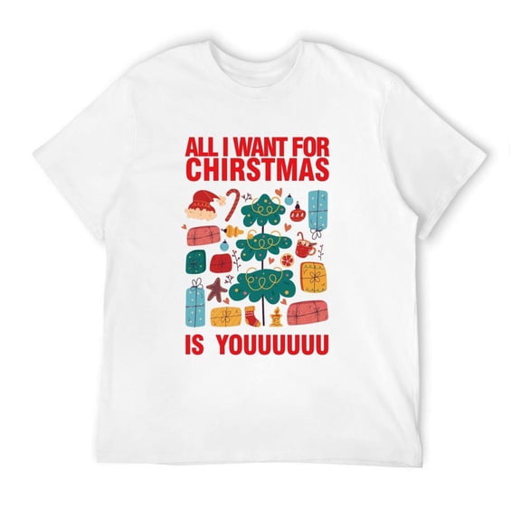 Graphic Tee [all I Want for Christmas Is U] Funny T-shirt Unisex Gift Idea Holiday Vibe