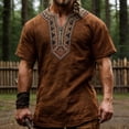 thumbnail image 1 of Graphic Tee by Norse Mythology for Everyday Casual Style Mens T Shirt Design and Print, XXL, Brown, 1 of 3