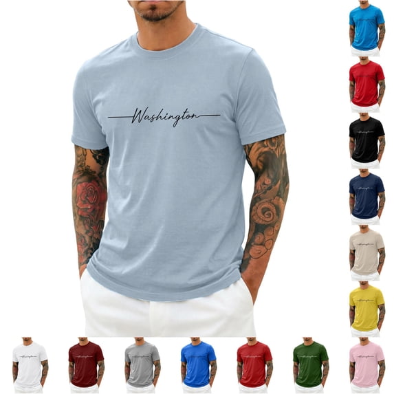 Graphic Tee for Everyday Casual Wear with Starry Sky Print - Short Sleeve Summer Top in Comfortable Blend for Men Men's Loose Fit Shirts