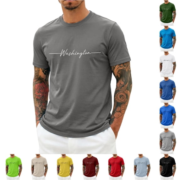 Graphic Tee for Everyday Casual Wear with Starry Sky Print - Short Sleeve Summer Top in Comfortable Blend for Men Men's Loose Fit Shirts