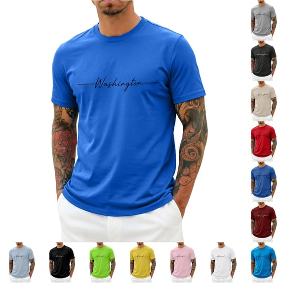 Graphic Tee for Everyday Casual Wear with Starry Sky Print - Short Sleeve Summer Top in Comfortable Blend for Men Men's Loose Fit Shirts