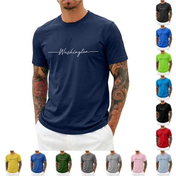 Graphic Tee for Everyday Casual Wear with Starry Sky Print - Short Sleeve Summer Top in Comfortable Blend for Men Men's Loose Fit Shirts