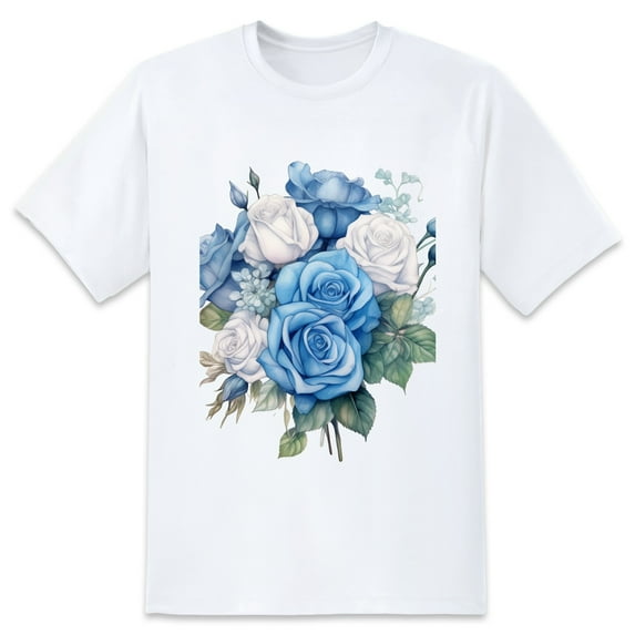 Graphic Tees Baggy Shirts for MenBlue Rose Crew Neck Streetwear T Shirts Casual Summer Sports Best Sizes