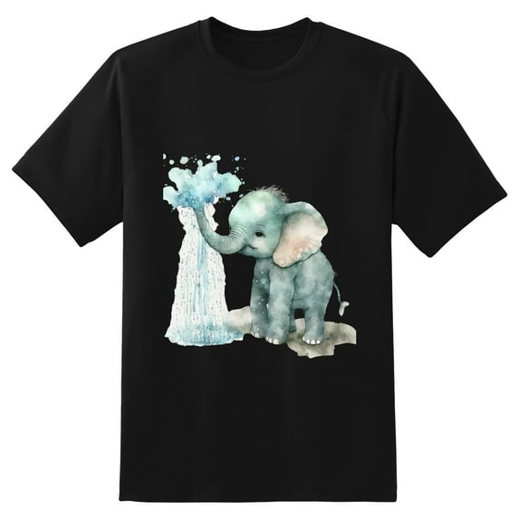 Graphic Tees Baggy Shirts for MenWatercolor Elephant (7) Crew Neck Streetwear T Shirts Casual Summer Sports Best Sizes