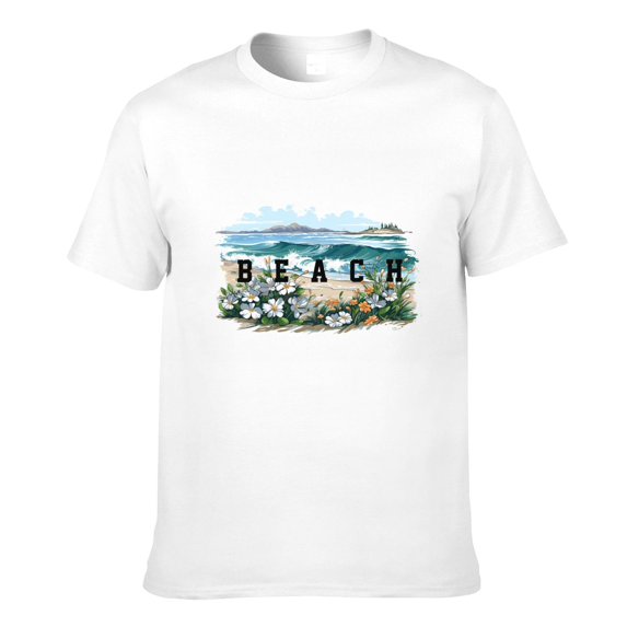 Graphic Tees Beach Summer Gildan Men's Short Sleeve T-Shirt 180g