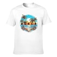 thumbnail image 1 of Graphic Tees Beach Summer Gildan Men's Short Sleeve T-Shirt 180g, 1 of 8
