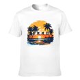 thumbnail image 1 of Graphic Tees Beach Summer Gildan Men's Short Sleeve T-Shirt 180g, 1 of 8