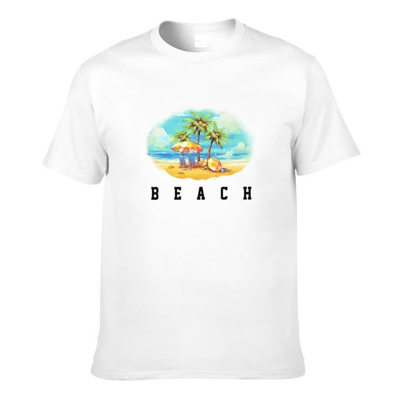 Graphic Tees Beach Summer Gildan Men's Short Sleeve T-Shirt 180g
