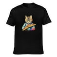 thumbnail image 1 of Graphic Tees Cat Lovers Pizza Cat Gildan Men's Short Sleeve T-Shirt 180g, 1 of 8