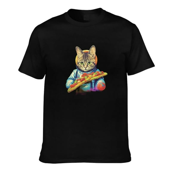 Graphic Tees Cat Lovers Pizza Cat Gildan Men's Short Sleeve T-Shirt 180g