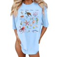 thumbnail image 1 of Graphic Tees For Women, Oversize Loose Fit Short Sleeve Top Style Casual Summer, 1 of 4