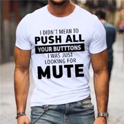 LIBING CLOTHING Graphic Tees Men,Cinch Shirts for Men,Muscle Shirts for Men,Mens Shirts Casual Stylish,Mens Shirts,Men's Letter Painted Short Sleeve Mens Classic Casual Sports Fit Crewneck T-Shirt