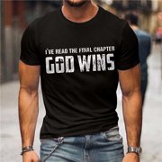 LIBING CLOTHING Graphic Tees Men,Cinch Shirts for Men,Muscle Shirts for Men,Mens Shirts Casual Stylish,Mens Shirts,Men's Letter Painted Short Sleeve Mens Classic Casual Sports Fit Crewneck T-Shirt