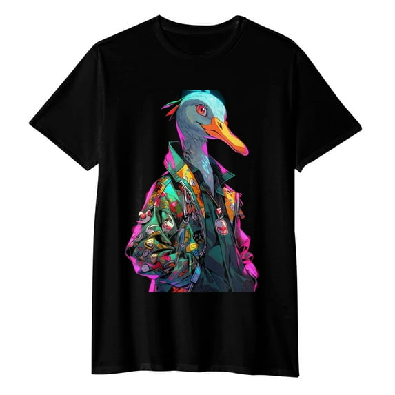 Graphic Tees Men Streetwear Men's Keep Smile T-Shirt Casual Short Sleeve Round Neck Vintage Smile Face
