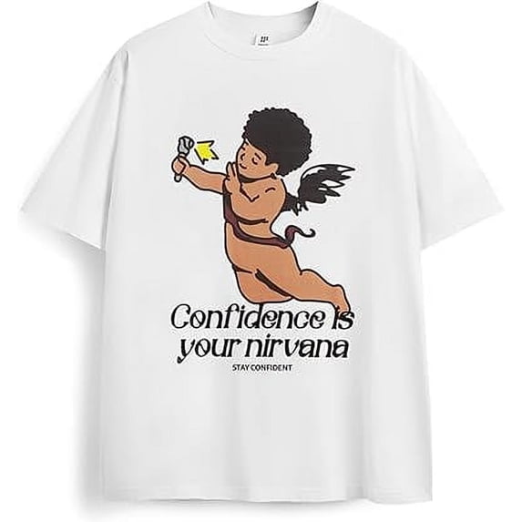 Graphic Tees Men, Vintage Y2K Printed T-Shirt, Summer Unisex Crew Neck Cotton Tops, Casual Shirt for Men, Women