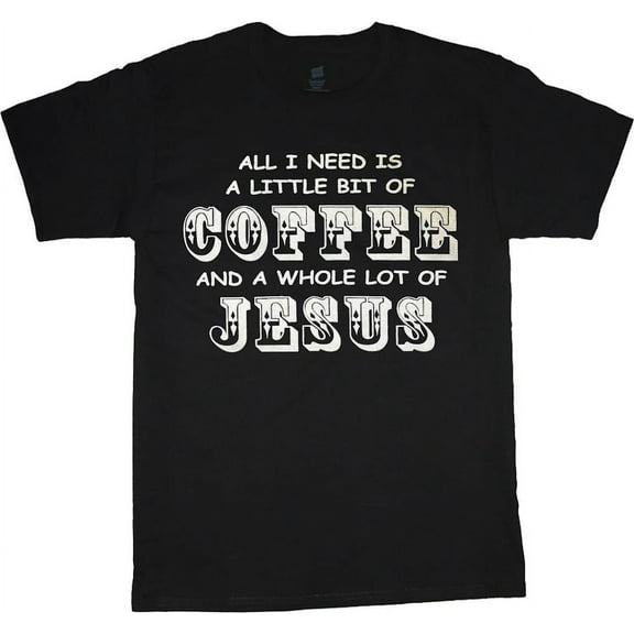 Graphic Tees Mens Funny T-shirt Coffee Jesus Saying Gifts Men