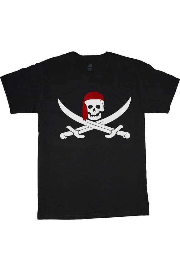 Graphic Tees Mens Funny T-shirts Skull Crossbones Pirate Costume