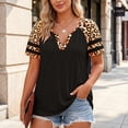 thumbnail image 1 of Graphic Tennis Tees for Women Plus Size Summer Short Sleeve Pullover Tee for Daily Casual Comfort with Crewneck Tunic Style Loose Fit Women’s T-Shirts Brown XXL, 1 of 3