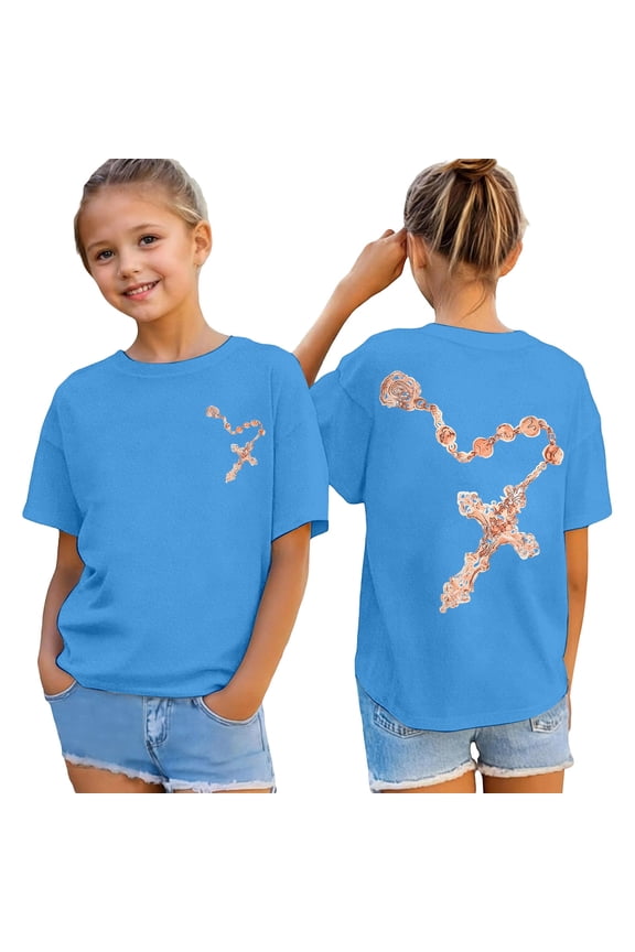 Graphic Tees for Boys Cool Print Short Sleeve Crew Neck Soft Comfortable Toddler Clothing