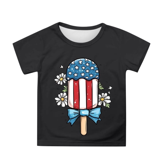 Graphic Tees for Girls: Short Sleeve Crewneck Tops 5-14 Years Comfortable & Casual for Everyday & Party Wear
