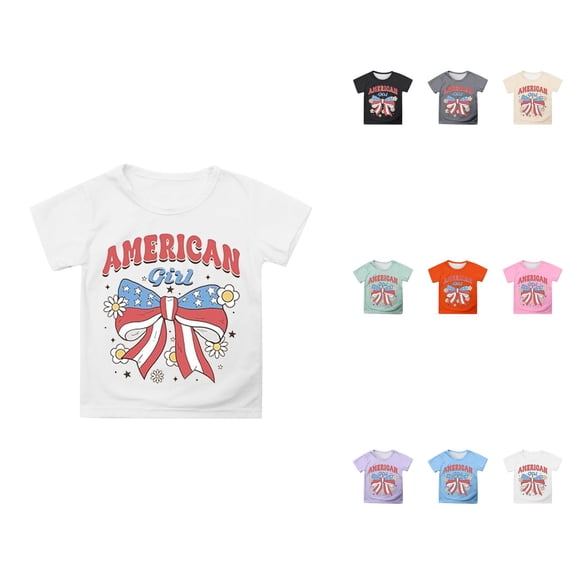 Graphic Tees for Girls: Short Sleeve Crewneck Tops 5-14 Years Comfortable & Casual for Everyday & Party Wear
