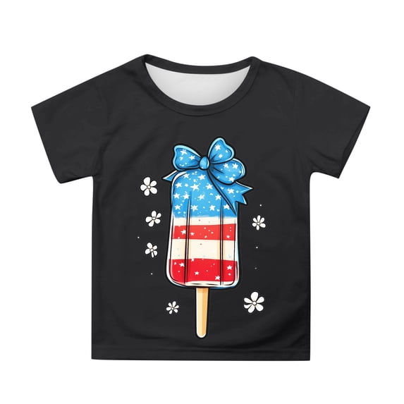 Graphic Tees for Girls: Short Sleeve Crewneck Tops 5-14 Years Comfortable & Casual for Everyday & Party Wear