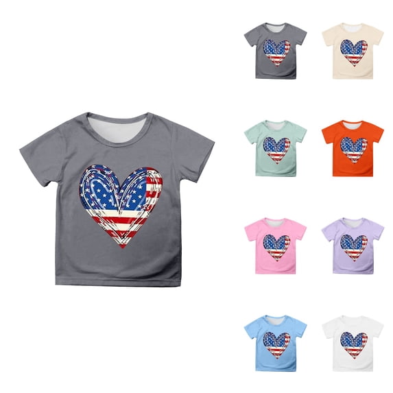 Graphic Tees for Girls: Short Sleeve Crewneck Tops 5-14 Years Comfortable & Casual for Everyday Wear & Summer Parties