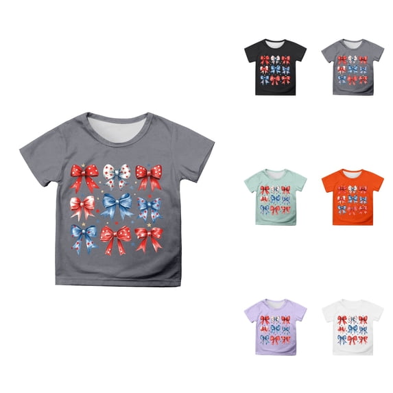 Graphic Tees for Girls: Short Sleeve Crewneck Tops 5-14 Years Comfortable & Casual for Everyday Wear & Summer Parties