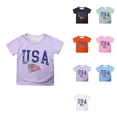 thumbnail image 1 of Graphic Tees for Girls: Short Sleeve Crewneck Tops 5-14 Years Summer Comfortable Blouse for Everyday & Party Wear, 1 of 4