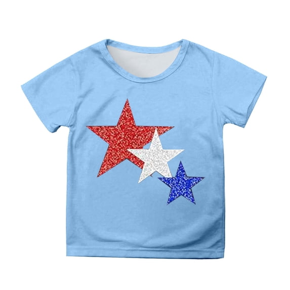 Graphic Tees for Girls: Short Sleeve Crewneck Tops 5-14 Years Summer Comfortable Blouse for Everyday & Party Wear