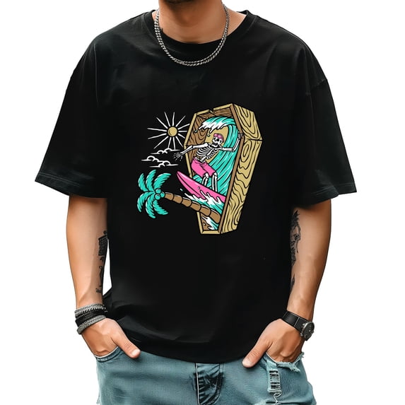 Graphic Tees for Men Design Casual Tee Streetwear Fashion Trend Sports Shirt Vintage Style Medium