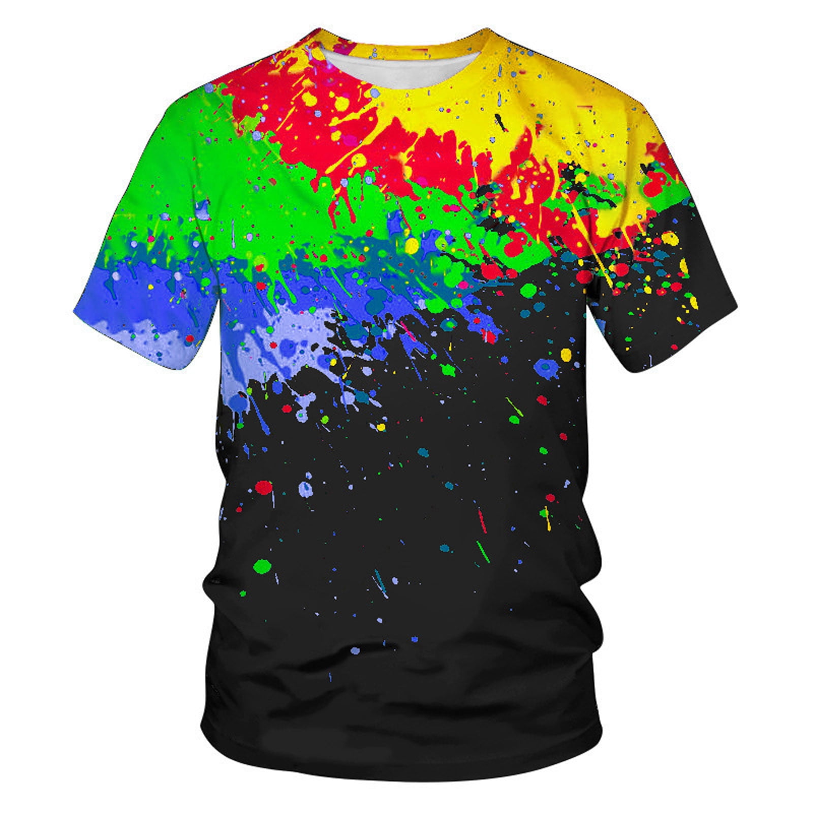 Graphic Tees for Men Gradient Printed Short Sleeve Personalized Fashion Sweatshirt Fashionable T Shirt for Men Walmart