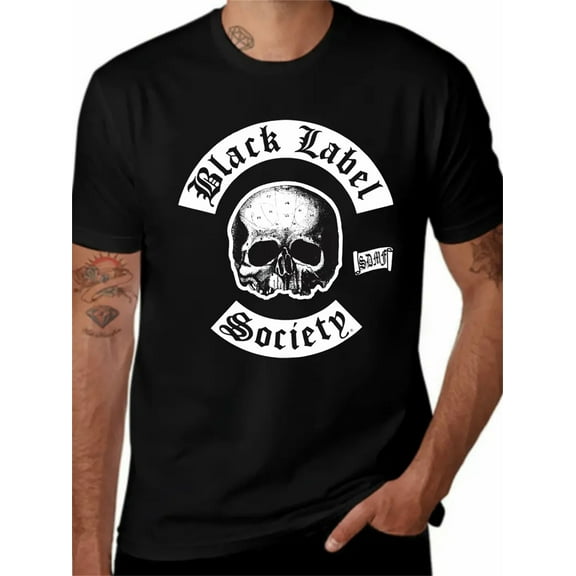 Graphic Tees for Men Hip Hop Short Sleeve Print T-Shirt Shirts Men Lightweight Skull Printed Design T-Shirts Nature Black A 3XL