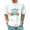 thumbnail image 1 of Graphic Tees for Men Summer New Casual Tops Fashion Trend Streetwear Sports Shirt XX-Large, 1 of 1