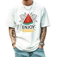 thumbnail image 1 of Graphic Tees for Men Summer New Fashion Trend Sports Shirt Loose style Large, 1 of 1