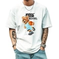 thumbnail image 1 of Graphic Tees for Men Summer New Trend Sweatshirt Loose Fit for Big and Tall Men Shirts 3X-Large, 1 of 1