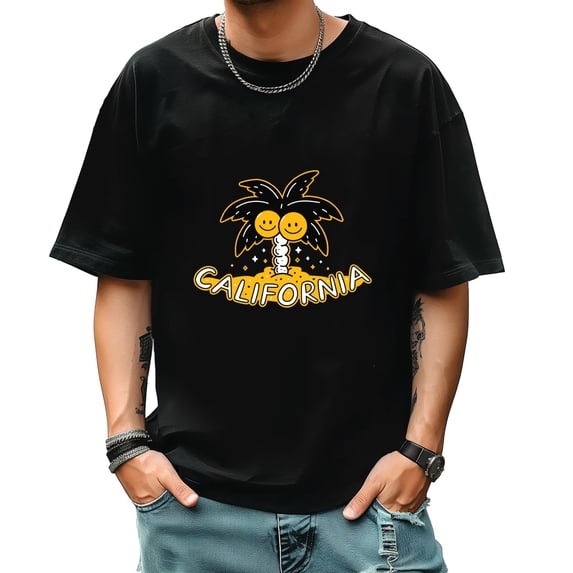 Graphic Tees for Men Summer New Trend Sweatshirt Loose Fit for Big and Tall Men Shirts 3X-Large