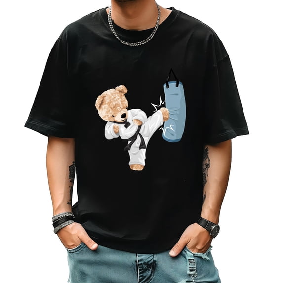 Graphic Tees for Men Summer New Vintage Tee Trend Fashion Sports Shirt Small