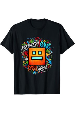 Graphic Tees for Men and Women Geometry Gang Dash Crew Rhythm Game T Shirts