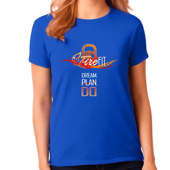 Graphic Tees for WOMEN and TEENS - Funny Workout Tops for WOMEN Vintage Casual Workout Shirts - Dream Plan DO