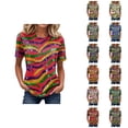 thumbnail image 1 of Graphic Tees for Women Carnival Graphic Short Sleeve Tee Crewneck Top Summer Wardrobe Shirt for Women, 1 of 4