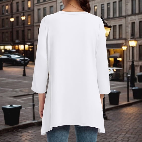 Graphic Tees for Women Casual Tee for Everyday Wear Round Neck Short Sleeve Basic Top Suitable with Denim and Skirts White XXL