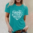 thumbnail image 1 of Graphic Tees for Women Casual Women's T Shirts Short Sleeve Crew Neck Graphic Print Everyday Comfort And Style For Daily Wear Green XXL, 1 of 3