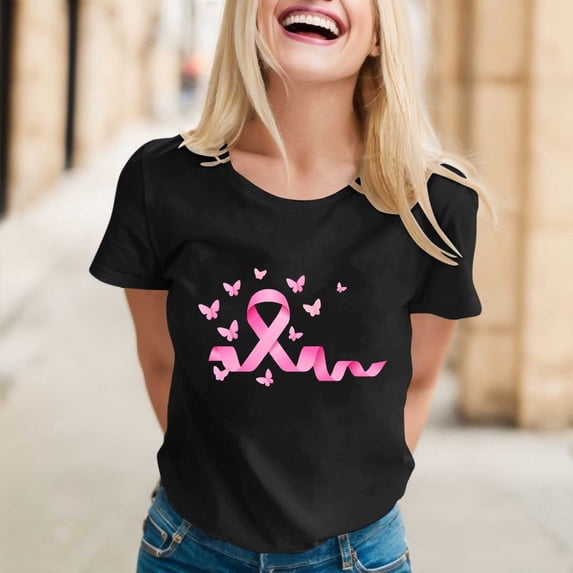 Graphic Tennis Tees for Women Graphic Tee for Everyday Wear Casual Summer Top with Round Neck Classic Short Sleeve Lightweight Everyday Black L