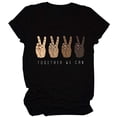 thumbnail image 1 of Graphic Tennis Tees for Women Plus Size Women Printed O Neck T-Shirts Funny Short Sleeve Graphic Tee Tops for Everyday Casual Wear Gray XL, 1 of 3