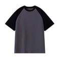 thumbnail image 1 of Graphic Tees for Women Raglan Short Sleeve Tee for Women Relaxed Fit Round Neck Summer Casualwear Lightweight Everyday for Women’s T-Shirts Black L, 1 of 2