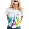 thumbnail image 1 of Graphic Tees for Women T-Shirts Fashion Shirt for Women with Print Short Sleeve Loose Tee Top Casual Everyday Top Gray XXL, 1 of 3